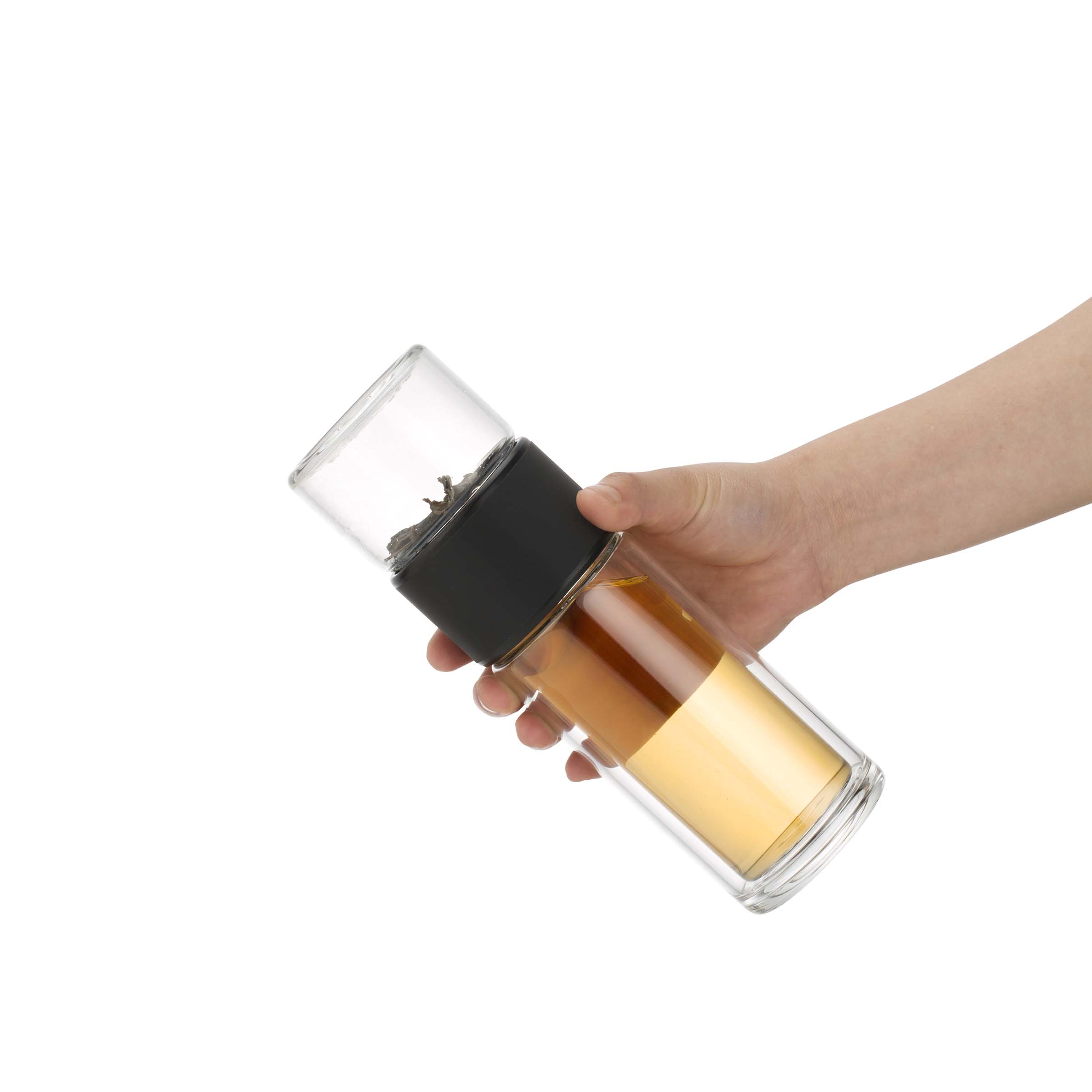 Gourde à Thé Transparente Nomad Black (238 ml)