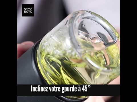 Charger la vidéo: Gourde à Thé Transparente Nomad Black (238 ml)