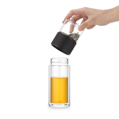 Gourde à Thé Transparente Nomad Black (238 ml)